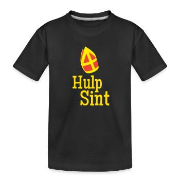 Hulp Sint Sinterklaas - Kids' Premium Organic T-Shirt - black - Front
