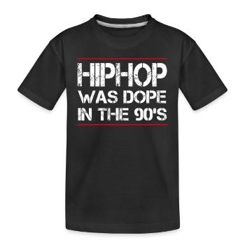 Hiphop était cool dans les années 90 - T-shirt bio Premium Enfant - noir - Devant