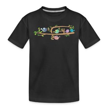 Gleichung / Vögel / Geschenk / Baum - Kinder Premium Bio T-Shirt - Schwarz - Vorne