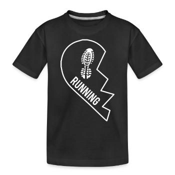 Laufen - Rennen - Jogging - Geschenk - Kinder Premium Bio T-Shirt - Schwarz - Vorne