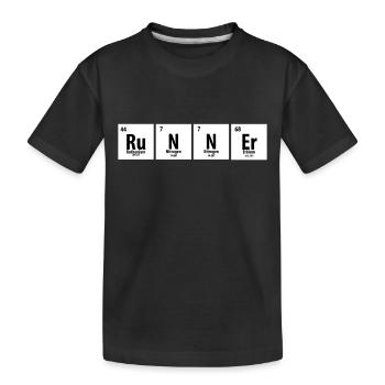Laufen - Rennen - Jogging - Geschenk - Kinder Premium Bio T-Shirt - Schwarz - Vorne