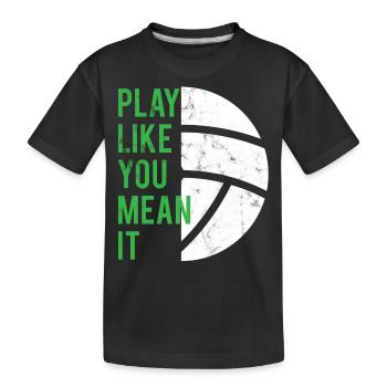 Volley-ball T-shirt - cadeau - beach-volley - T-shirt bio Premium Enfant - noir - Devant