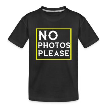 Pas de photo s'il vous plaît - cadeau - drôle - photographie - T-shirt bio Premium Enfant - noir - Devant
