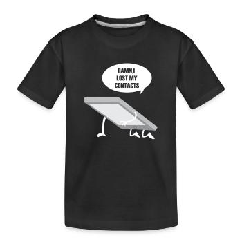Contacts gift for People With Glasses - Kids' Premium Organic T-Shirt - black - Front