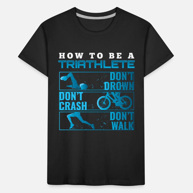 Triathlon Tshirt Geschenk Evolution Männer Kinder Premium Bio T-Shirt