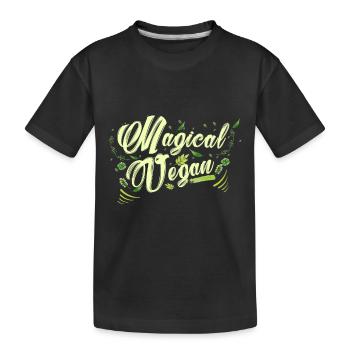 Vegan magique - végétalien magique - les droits des animaux - T-shirt bio Premium Enfant - noir - Devant