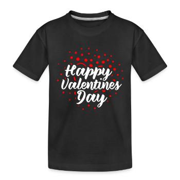 Valentinstag Geschenk - Shirt - Liebe - Herz - Kinder Premium Bio T-Shirt - Schwarz - Vorne