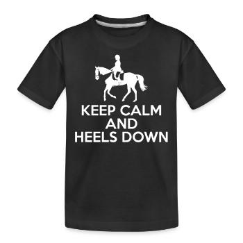 Dressur - Pferd - Reiter - Geschenk - Pferde - Kinder Premium Bio T-Shirt - Schwarz - Vorne
