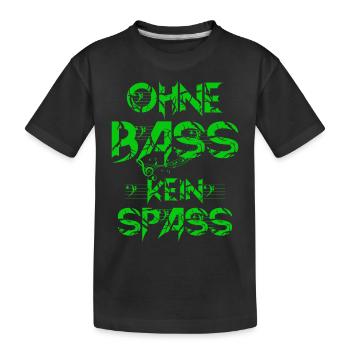 OHNE BASS KEIN SPASS 2 - Kinder Premium Bio T-Shirt - Schwarz - Vorne