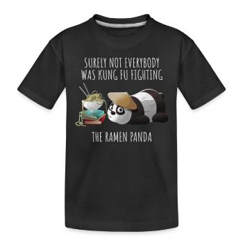 the ramen panda is not kung fu fighting funny gift - Kinder Premium Bio T-Shirt - Schwarz - Vorne