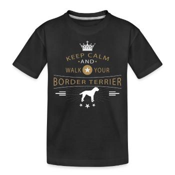 Shirt Border Terrier - T-shirt bio Premium Enfant - noir - Devant