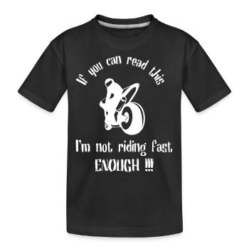 Motorräder können lesen - Kinder Premium Bio T-Shirt - Schwarz - Vorne
