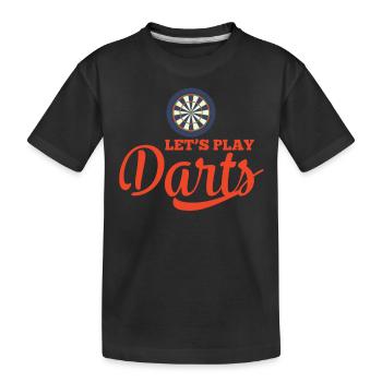 Fléchettes - Jeu de fléchettes - fléchettes - Cadeau - Chemise de fléchettes - T-shirt bio Premium Enfant - noir - Devant