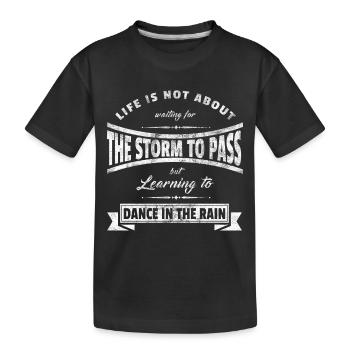 paroles positives cadeau de danse sort sous la pluie - T-shirt bio Premium Enfant - noir - Devant