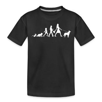 Belgian Malinois Geschenke Grow Evolution Frau - Kinder Premium Bio T-Shirt - Schwarz - Vorne