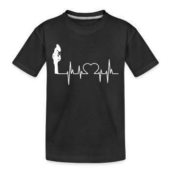 Tenor Horn Fun Shirt Cadeaux heartbeat amour - T-shirt bio Premium Enfant - noir - Devant