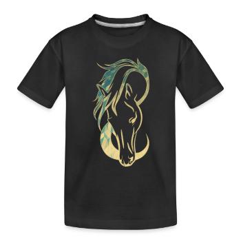 cheval géométrique - T-shirt bio Premium Enfant - noir - Devant