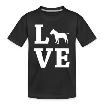 AMOUR Bull Terrier Bull Terrier - T-shirt bio Premium Enfant - noir - Devant