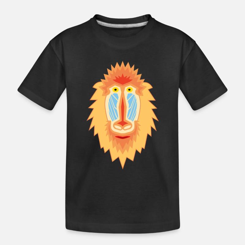 mandrill géométrique - T-shirt bio Premium Enfant - noir