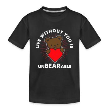 Liebe / Beziehung / Geschenk - Kinder Premium Bio T-Shirt - Schwarz - Vorne