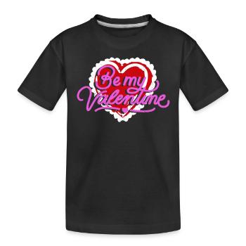 Magasin Be My Valentine coeur rouge Conception cadeau - T-shirt bio Premium Enfant - noir - Devant