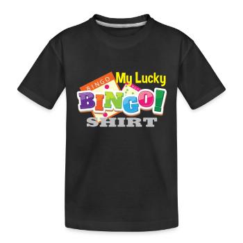 My Lucky Bingo Shirt Bingo player gift - Kids' Premium Organic T-Shirt - black - Front
