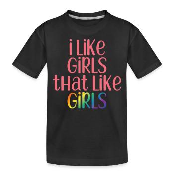 Gay - Girls - Homosexuell - Gay Pride - Geschenk - Kinder Premium Bio T-Shirt - Schwarz - Vorne
