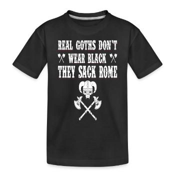 Les vrais Goths ne portent pas de noir, ils saccagent Rome - T-shirt bio Premium Enfant - noir - Devant