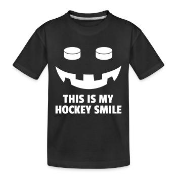 Hockey joueur de hockey sur le visage de hockey cadeau - T-shirt bio Premium Enfant - noir - Devant