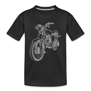 Simson S51 Vintage Lineart Silhouette - Kinder Premium Bio T-Shirt - Schwarz - Vorne