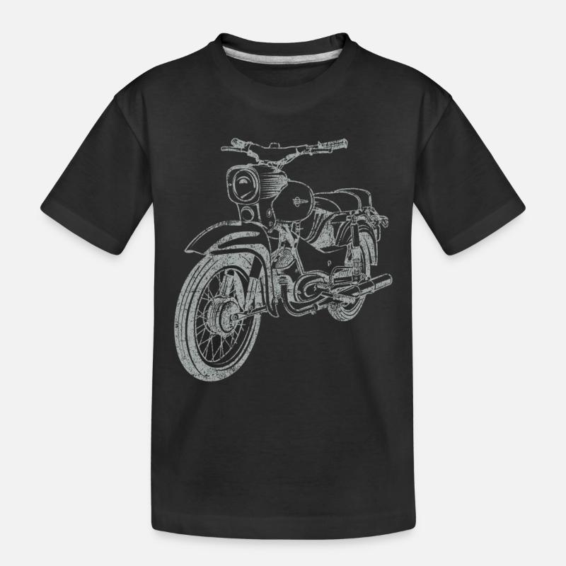 Simson Star Vintage Lineart Silhouette - Kinder Premium Bio T-Shirt - Schwarz
