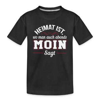 Heimat ist wo man Moin sagt - Kinder Premium Bio T-Shirt - Schwarz - Vorne