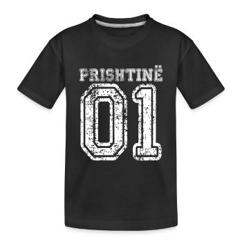 Pristina Prishtine 01 License plate Albanian Kosovo - Kids' Premium Organic T-Shirt - black - Front