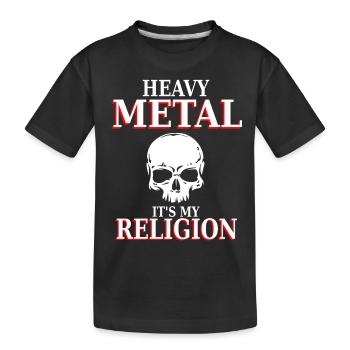 Heavy Metal - C'est ma religion - nation headbang - T-shirt bio Premium Enfant - noir - Devant