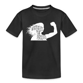 Cadeau féminin féministe forte féministe - T-shirt bio Premium Enfant - noir - Devant