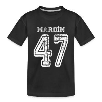 47 Mardin Turkish license plate as a gift - Kids' Premium Organic T-Shirt - black - Front