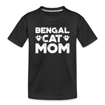 Bengal Cat Gift Mother Women Bengal Cat - Kids' Premium Organic T-Shirt - black - Front