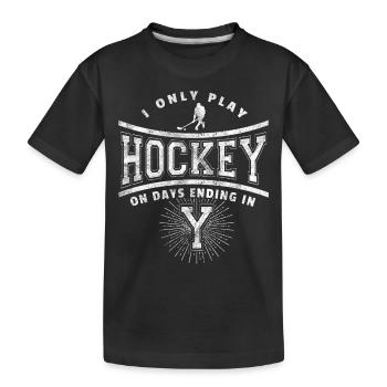 Joueur de hockey Hockey cadeau - T-shirt bio Premium Enfant - noir - Devant