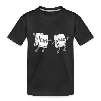 Ctrl Esc Keyboard - Funny Gift - Chemise - T-shirt bio Premium Enfant - noir - Devant