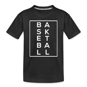 basket-ball - T-shirt bio Premium Enfant - noir - Devant