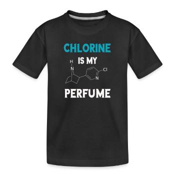 Lustiges Chlor Schwimmer T-Shirt Geschenk - Kinder Premium Bio T-Shirt - Schwarz - Vorne