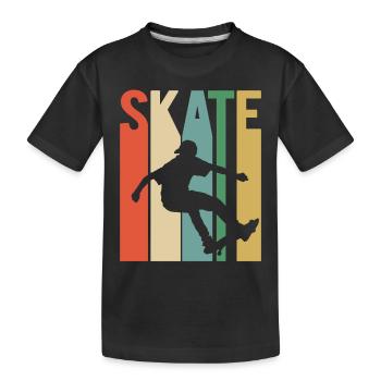 Planche à roulettes Planche à roulettes de patinage Skater Vintage - T-shirt bio Premium Enfant - noir - Devant