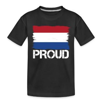 Pride flag flag home origin holland png - Kids' Premium Organic T-Shirt - black - Front
