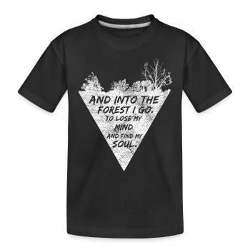 Hipster Triangle Woods Arbre cadeau - T-shirt bio Premium Enfant - noir - Devant