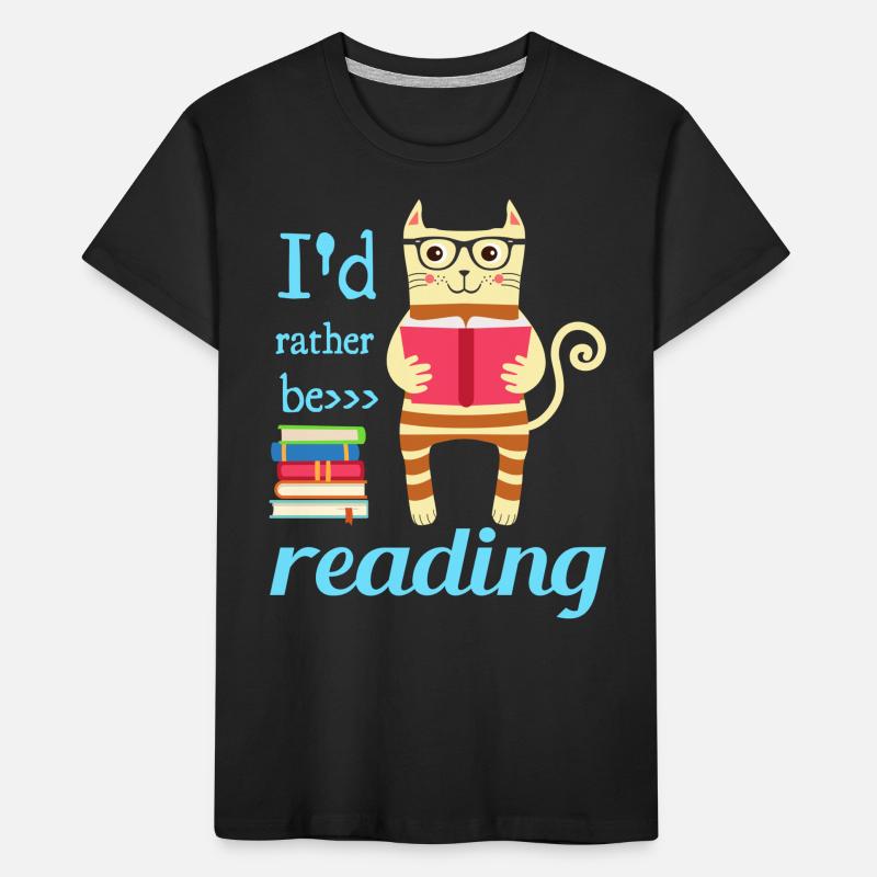 I would rather read Kids' Premium Organic T-Shirt