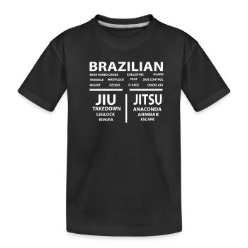techniques JJB Jiu Jistu - T-shirt bio Premium Enfant - noir - Devant