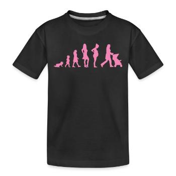 Evolution - Woman - Funny - Gift - Child - Kids' Premium Organic T-Shirt - black - Front