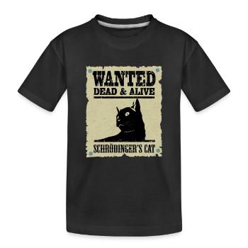 Le chat de Schrödinger voulait. - T-shirt bio Premium Enfant - noir - Devant