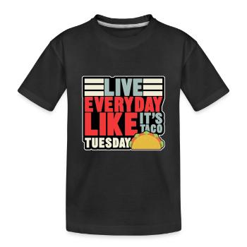 vivre tous les jours - T-shirt bio Premium Enfant - noir - Devant