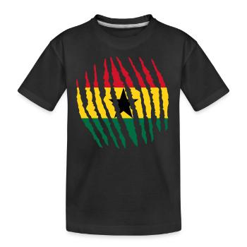 Claw Klaue Heimat Herkunft Ghana png - Kinder Premium Bio T-Shirt - Schwarz - Vorne